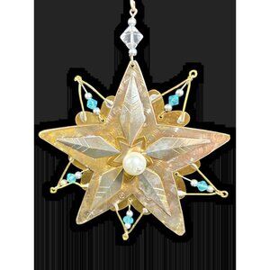 Holiday Metal Art Bronze Nickel & Copper Bead Wire North Star Christmas Ornament